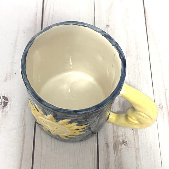 Hand Made Sun Moon And Stars Ceramic Celestial Mug Cup - Picture 3 of 5